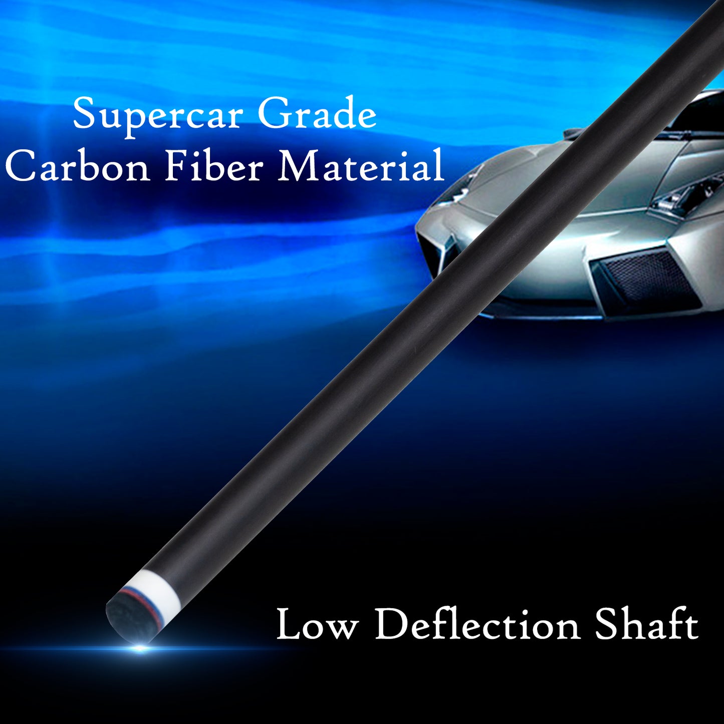 Moyerely Carbon Fiber Pool Cue Shaft,11.8mm/12.5mm Low Deflection Cue Stick Shaft(Only Shaft)
