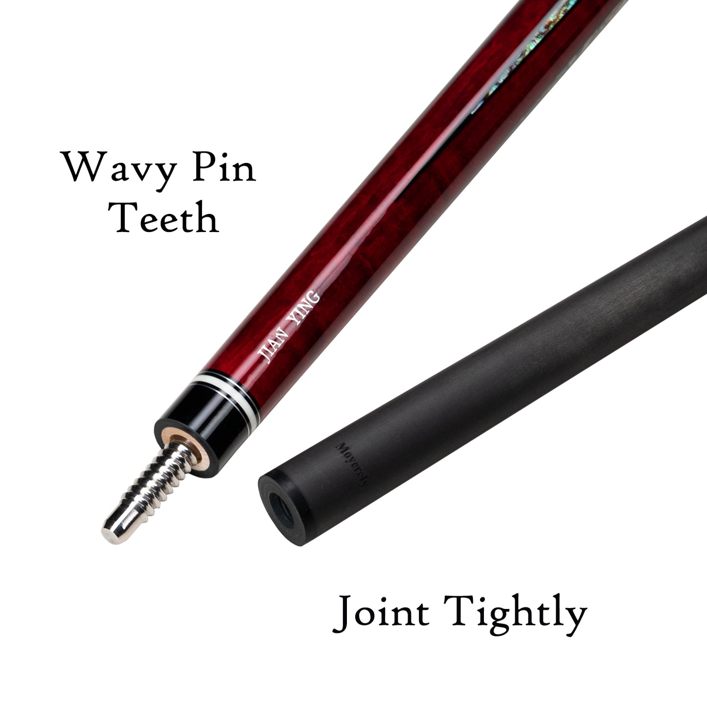Moyerely Carbon Fiber Pool Cue,11.8mm/12.5mm Low Deflection Cue Stick,Professional Pool Stick with Case