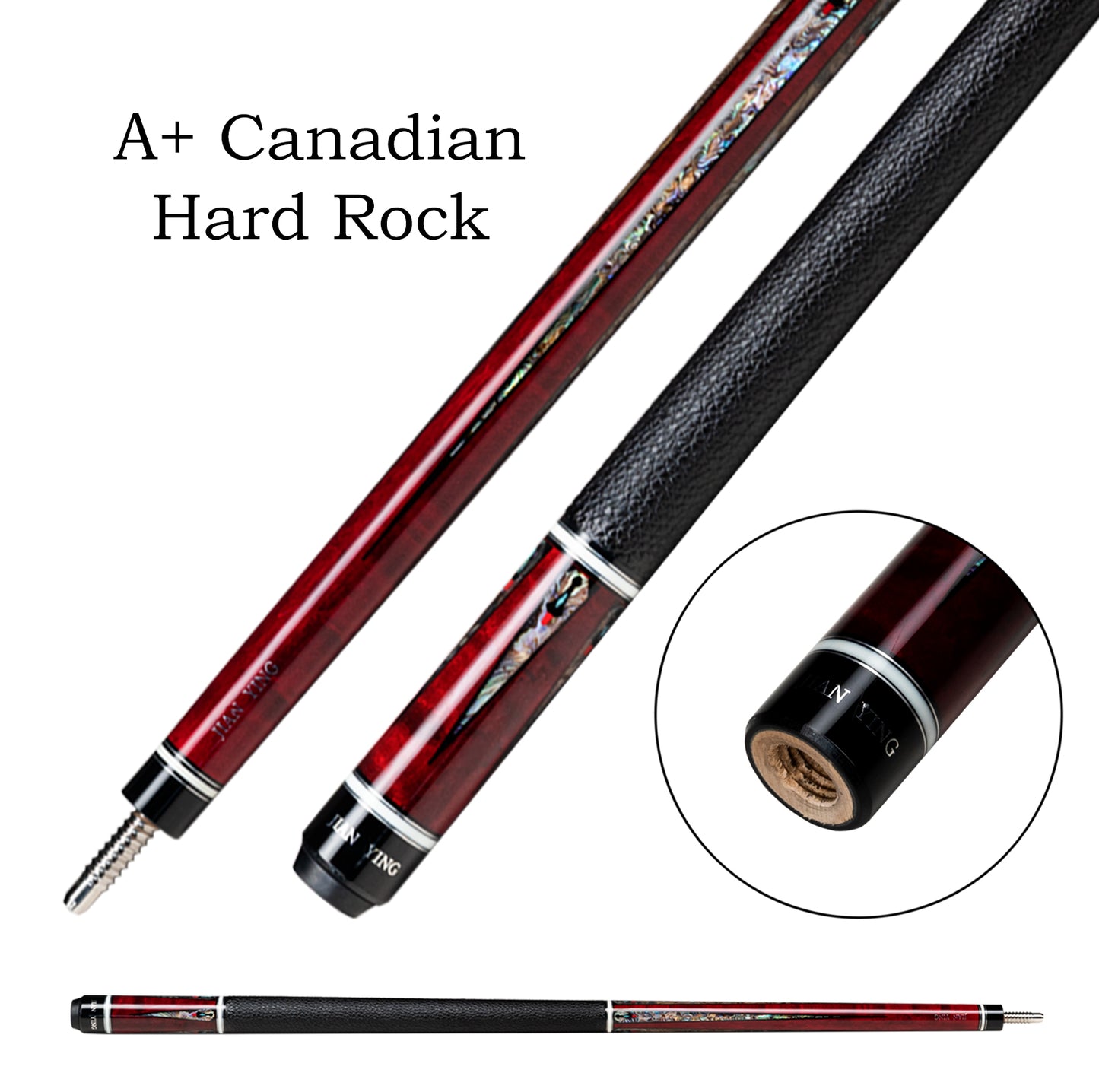 Moyerely Carbon Fiber Pool Cue,11.8mm/12.5mm Low Deflection Cue Stick,Professional Pool Stick with Case